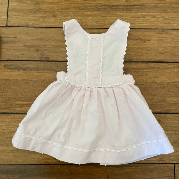 Janie and Jack pink pinafore with size 6-12 month, white bodysuit included - Picture 2 of 4